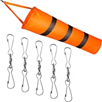 Kit de Manga de Viento Clip Giratorio Doble 1 Pieza de Manga Calcetín de Viento Naranja de Aeropuerto con Cinta…